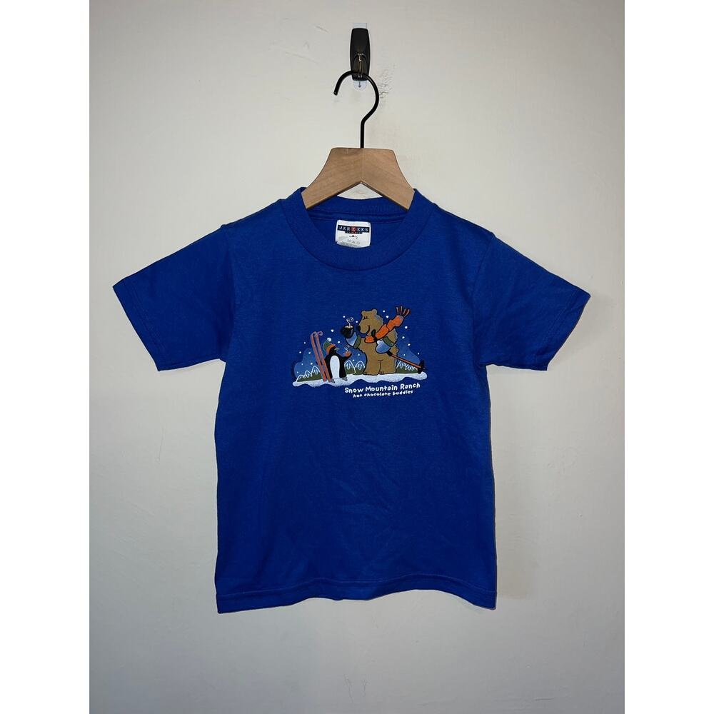 90s Youth Vintage Snow Mountain Ranch Hot Chocolate Buddies Shirt Kid's XS